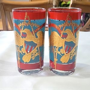 2 Mid-Century Modern Highball Glasses by Cera Glass